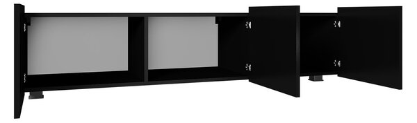 TV stolek 150 cm CHEMUNG - bílý / lesklý bílý