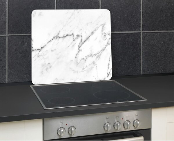 Kryt na zeď u sporáku z tvrzeného skla 50x56 cm Marble – Wenko