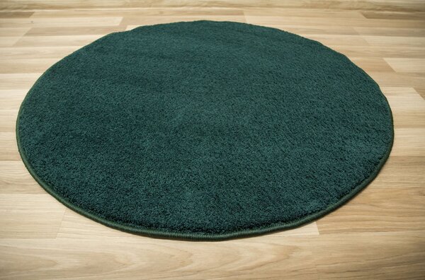 Kobercový ráj Kulatý koberec Amazing 40 Láhvově zelený Rozměr: průměr 100 cm