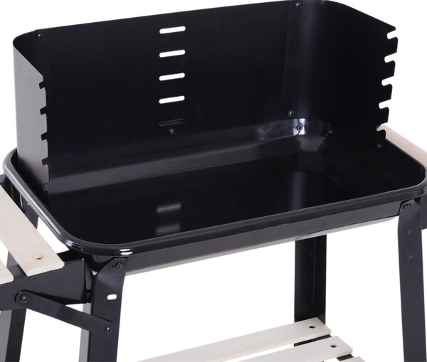 Outsunny Uhlíkový Gril BBQ na Pikniky a Otevřený Oheň 83x46x87 cm | Aosom