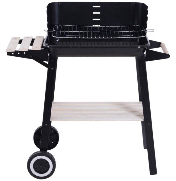 Outsunny Uhlíkový Gril BBQ na Pikniky a Otevřený Oheň 83x46x87 cm | Aosom
