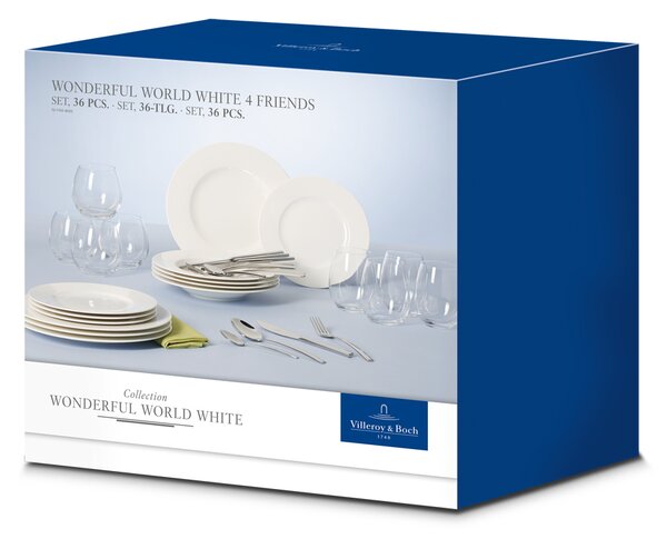Villeroy&Boch Wonderful World White 4 Friends sada 36tlg