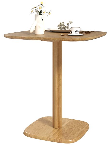 HOMCOM Jídelní stůl pro 4 osoby moderní styl, kuchyňský stůl s dřevěným povrchem, 70 x 70 cm, přírodní dřevo | Aosom