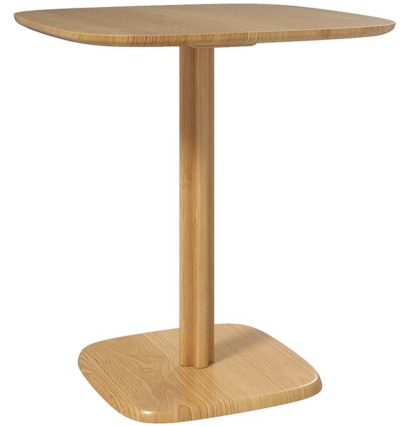 HOMCOM Jídelní stůl pro 4 osoby moderní styl, kuchyňský stůl s dřevěným povrchem, 70 x 70 cm, přírodní dřevo | Aosom