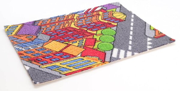 Associated Weavers, Dětský metrážový koberec Big City 97, na míru, šíře 4m, vícebarevná, filc, dětský pokoj
