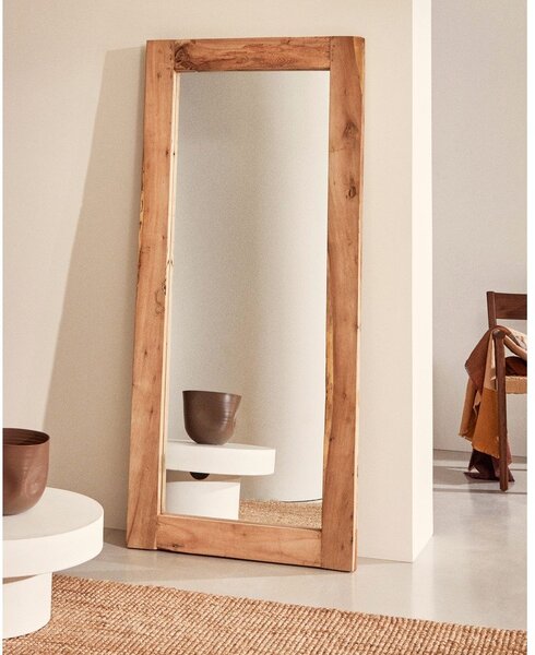 Nástěnné zrcadlo s dřevěným rámem 80x180 cm Maden – Kave Home