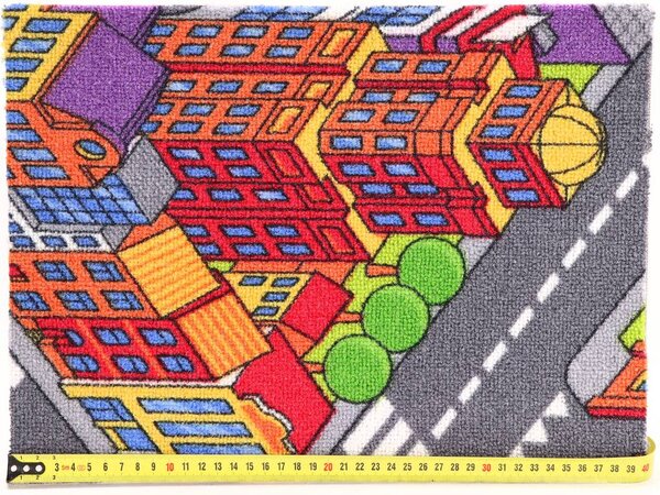Associated Weavers, Dětský metrážový koberec Big City 97, na míru, šíře 4m, vícebarevná, filc, dětský pokoj