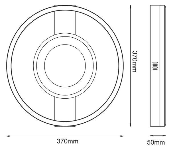 STROPNÍ LED SVÍTIDLO, 37/37/5 cm - Stropní svítidla