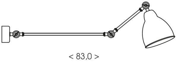Brilagi - Nástěnná lampa QUILL 1xE27/40W/230V 83 cm bílá