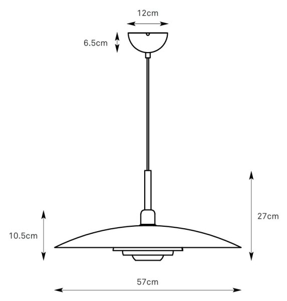 Markslöjd 108876 - Lustr na lanku PINY 1xE27/60W/230V pr. 57 cm bílá