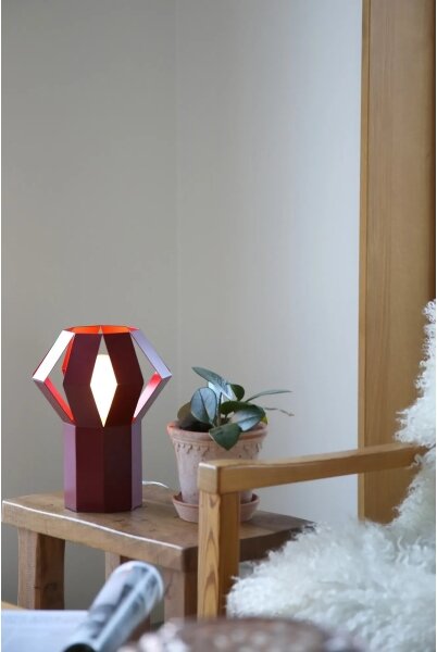 Markslöjd 109150 - Stolní lampa OCTA 1xE27/60W/230V vínová