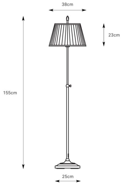 Markslöjd 108972 - Stojací lampa OXFORD 1xE14/40W/230V bílá/mosaz