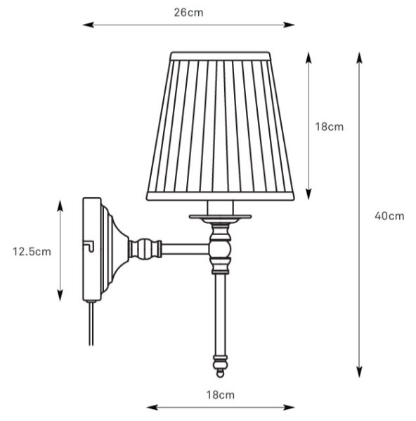 Markslöjd 108968 - Nástěnná lampa MANOR 1xE14/40W/230V bílá/mosaz