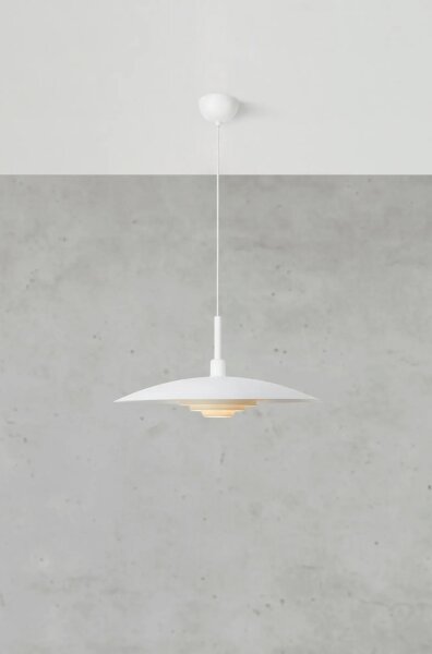 Markslöjd 108876 - Lustr na lanku PINY 1xE27/60W/230V pr. 57 cm bílá