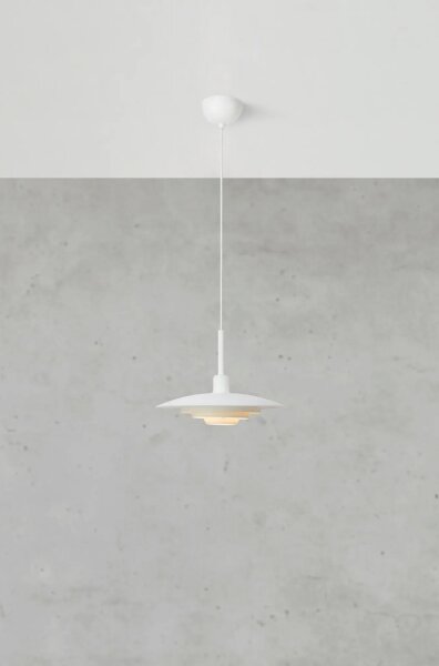 Markslöjd 108874 - Lustr na lanku PINY 1xE27/60W/230V pr. 35 cm bílá