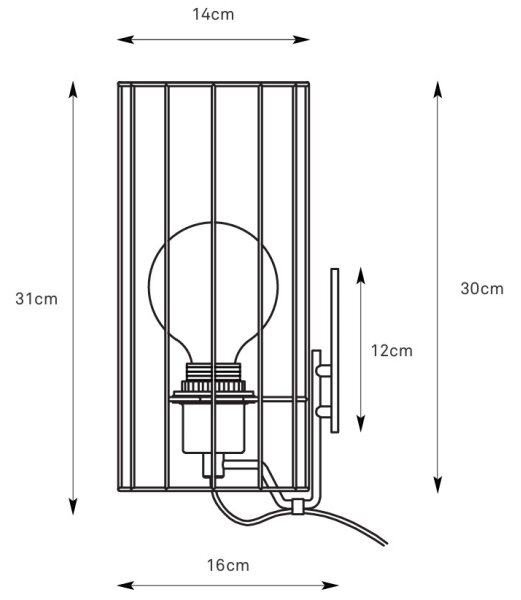 Markslöjd 108960 - Nástěnná lampa HIKARI 1xE27/60W/230V bílá/černá