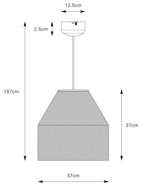 Markslöjd 108956 - Lustr na lanku AIKO 1xE27/60W/230V len/černá