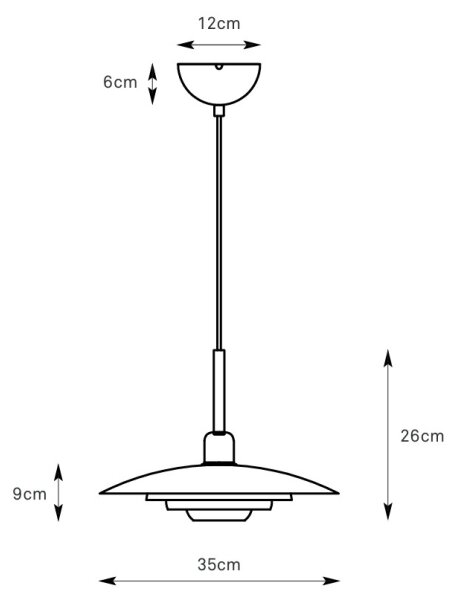 Markslöjd 108875 - Lustr na lanku PINY 1xE27/60W/230V pr. 35 cm béžová