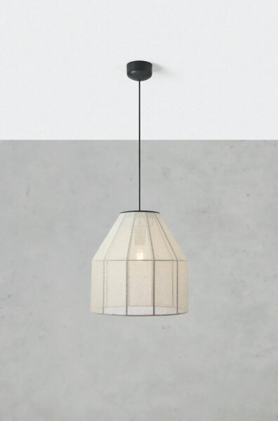 Markslöjd 108956 - Lustr na lanku AIKO 1xE27/60W/230V len/černá