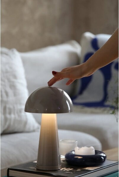 Markslöjd 108950 - LED Stm. nabíjecí lampa FUNGI LED/1,5W/2000 mAh IP44 šedá
