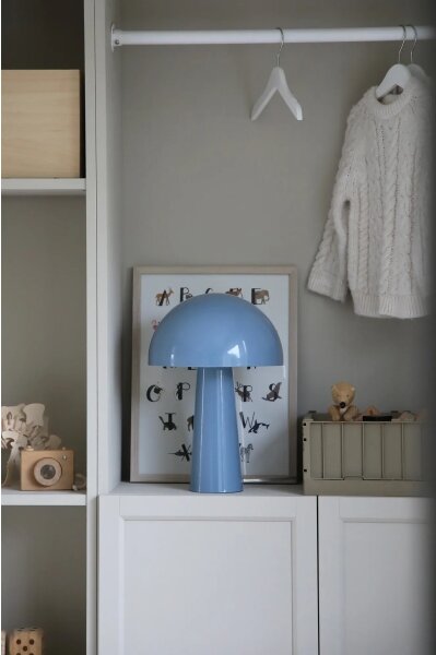 Markslöjd 108994 - Stolní lampa MANTAR 1xE14/40W/230V modrá