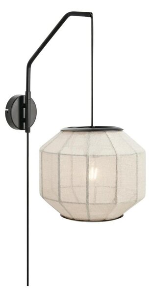Markslöjd 108957 - Nástěnná lampa ASUKA 1xE27/60W/230V len/černá