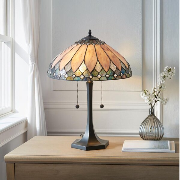 Endon 112183 - Stolní lampa Tiffany BROOKLYN 2xE14/10W/230V pr. 40 cm