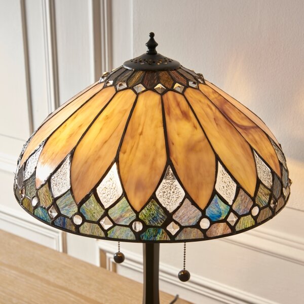 Endon 112183 - Stolní lampa Tiffany BROOKLYN 2xE14/10W/230V pr. 40 cm