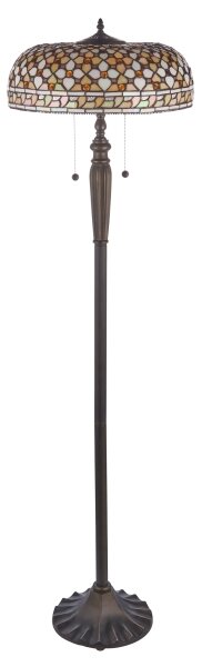 Endon 111921 - Stojací lampa Tiffany MILLE FEUX 2xE27/10W/230V pr. 45 cm