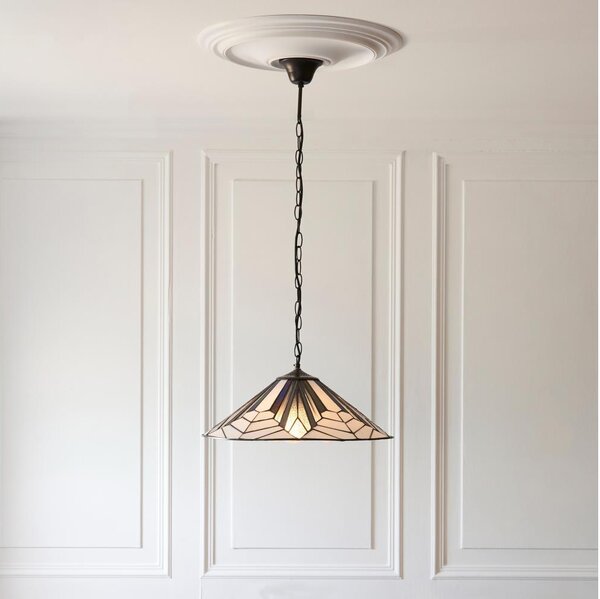 Endon 111922 - Lustr na řetězu Tiffany ASTORIA 3xE27/10W/230V pr. 48 cm