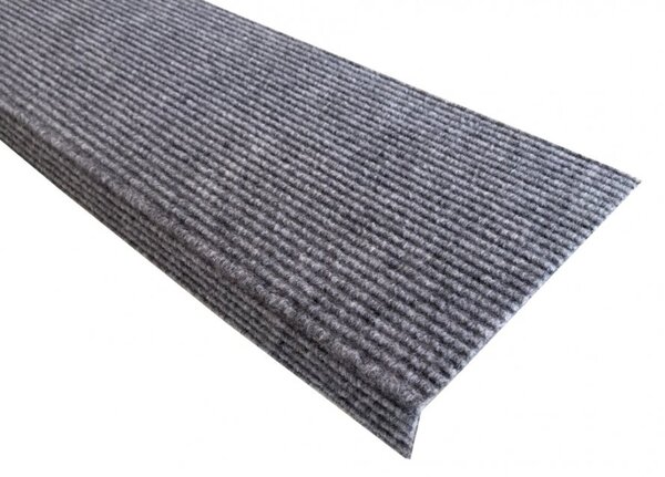 Vopi Nášlapy na schody Quick step šedý obdélník, samolepící - 24x65 obdélník (rozměr včetně ohybu)