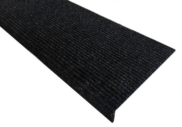 Vopi Nášlapy na schody Quick step antracit obdélník, samolepící - 24x65 obdélník (rozměr včetně ohybu)