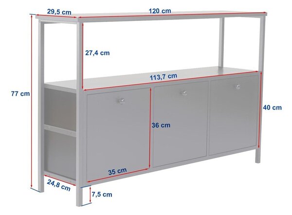 Konzolový stolek v dekoru borovice v přírodní barvě 29,5x120 cm Solace – Kalune Design