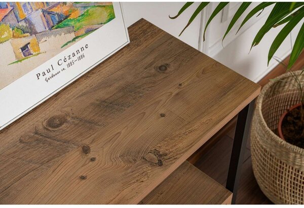 Konzolový stolek v dekoru borovice v přírodní barvě 29,5x120 cm Solace – Kalune Design
