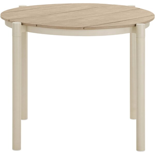Nordic Living Béžový plastový zahradní stůl Ela ø 90 cm
