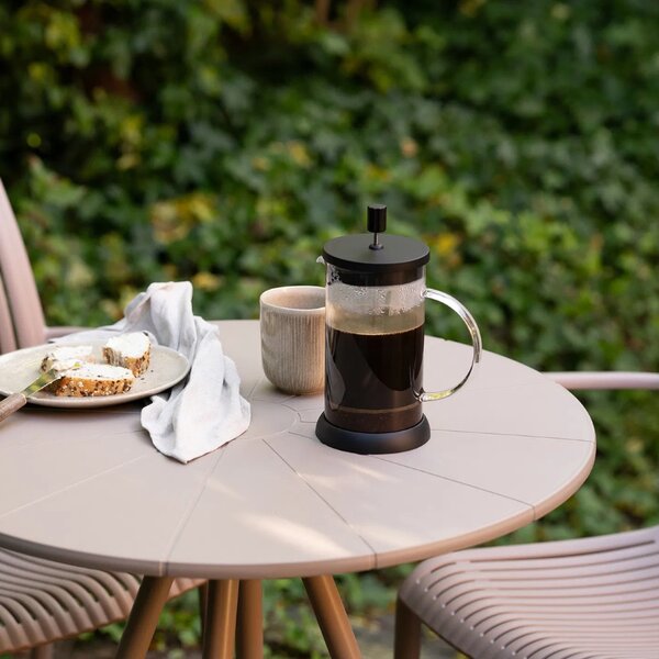 Nordic Living Béžový plastový zahradní bistro stůl Letta ø 70cm