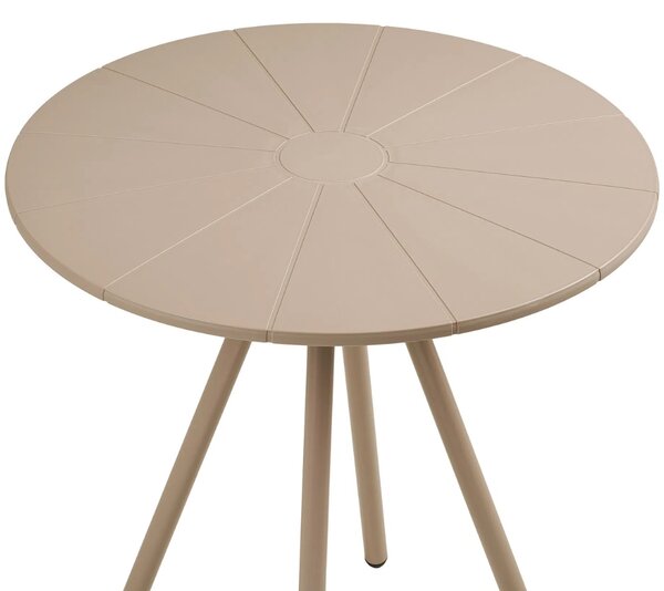 Nordic Living Béžový plastový zahradní bistro stůl Letta ø 70cm