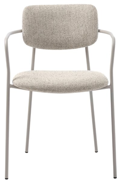 Unique Furniture Krémová bouclé jídelní židle Zama