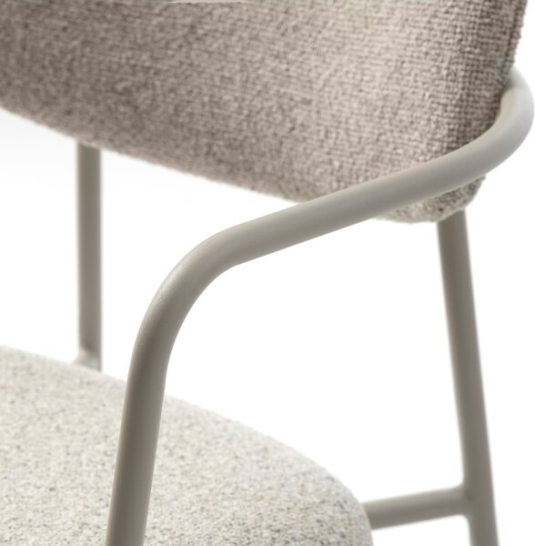 Unique Furniture Krémová bouclé jídelní židle Zama