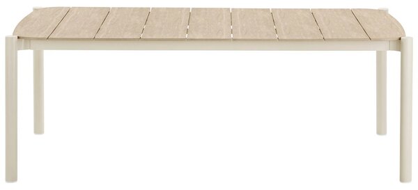 Nordic Living Béžový plastový zahradní stůl Ela 200 x 100 cm