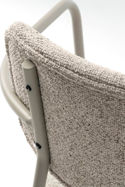 Unique Furniture Krémová bouclé jídelní židle Zama