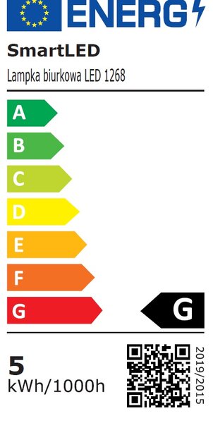 Smart LED LED stolní pracovní lampička s klipem 5W/200Lm/černá barva
