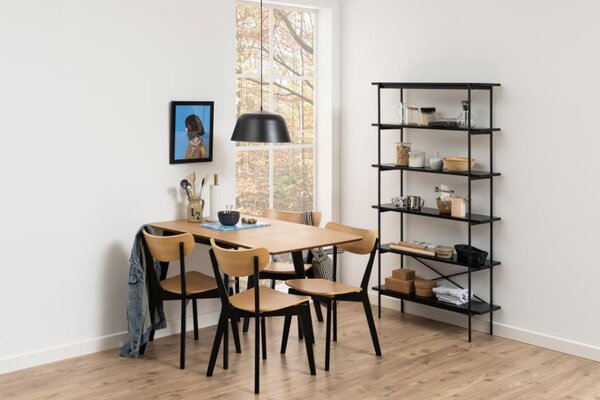 Actona Jídelní rozkládací stůl Roxby 80/120 cm dub riviéra/černý