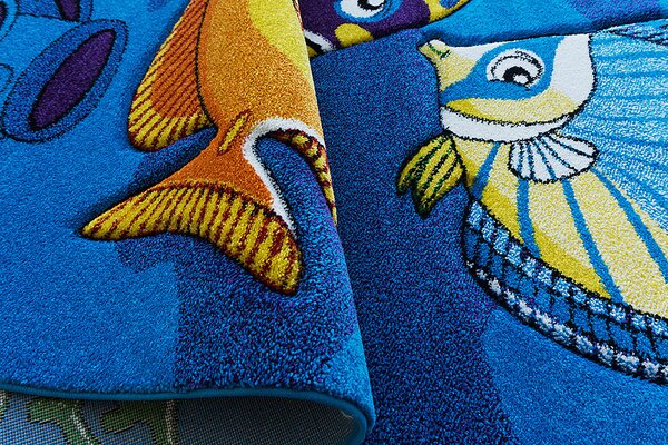 Berfin Dywany, Dětský kusový koberec Smart Kids 22308 Blue, 120x180, modrá, dětský pokoj
