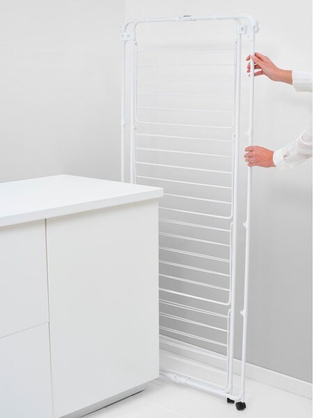 Bílý sušák na prádlo 30 m HangOn Tower – Brabantia