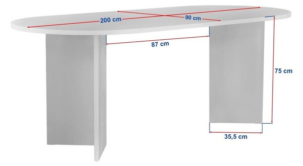 Jídelní stůl v dekoru ořechu 90x200 cm Sabella – Kalune Design