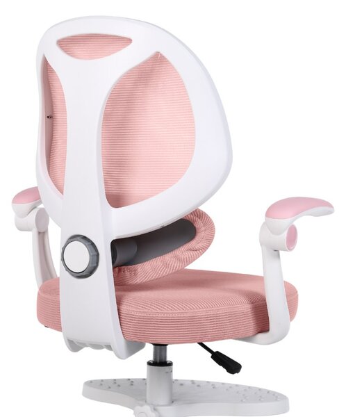 Dětská otočná židle Neoseat JUNI 009 s podnoží — látka, růžová