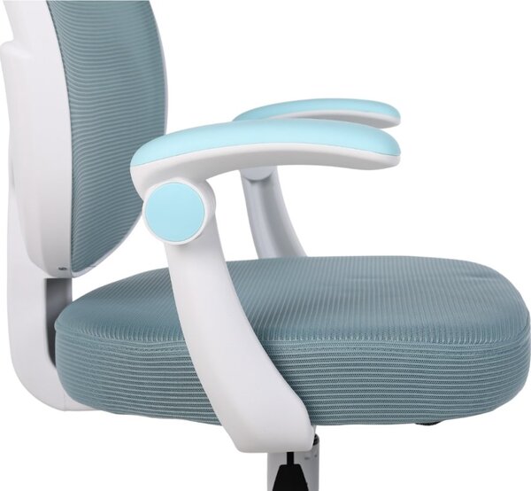 Dětská otočná židle Neoseat JUNI 008 s podnoží — látka, modrá