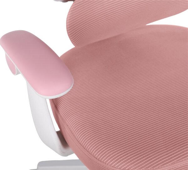 Dětská otočná židle Neoseat JUNI 009 s podnoží — látka, růžová