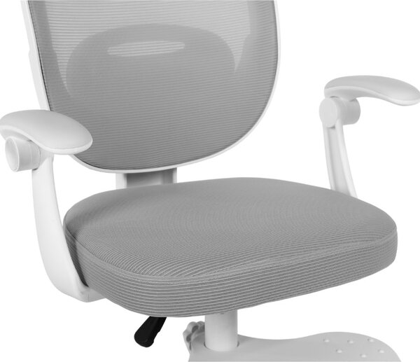 Dětská otočná židle Neoseat JUNI 008 s podnoží — látka, šedá